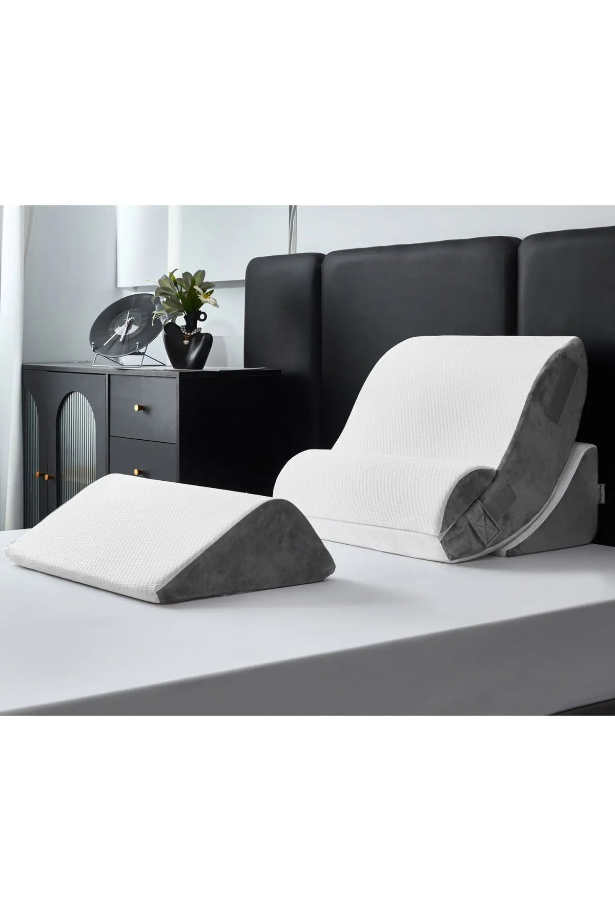Groundlevel 4 Piece Adjustable Pain Relieving Wedge Pillow Set For Adults