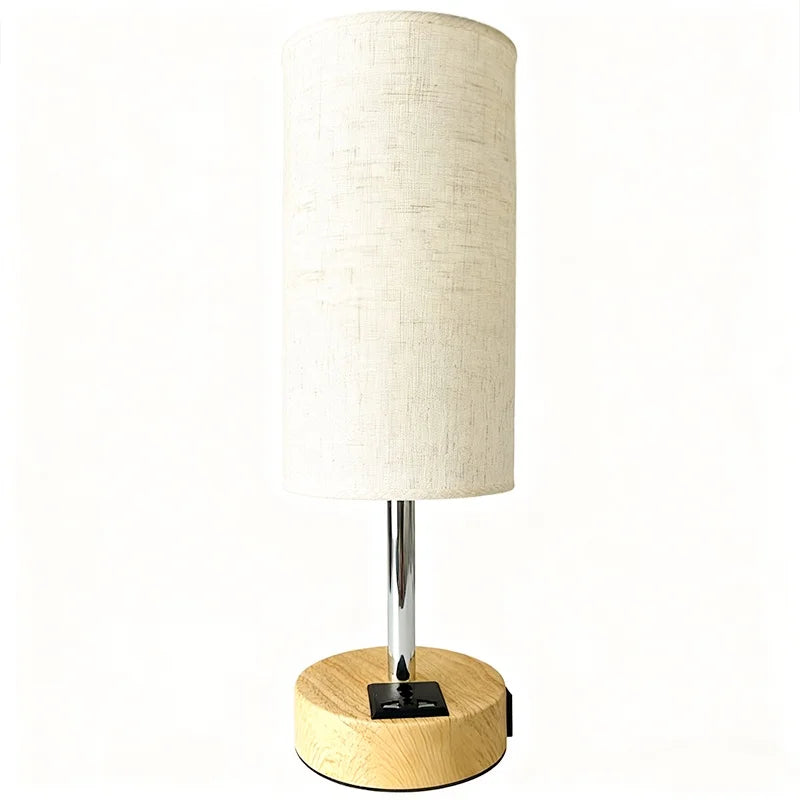 3-Way Dimmable Bedside Table Lamp with USB A+C Charging & 3-Pin Plug.