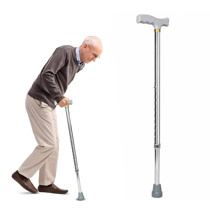Adjustable Aluminium Walking Stick – Lightweight Mobility Cane with Anti-Slip Base & Comfortable Handle.