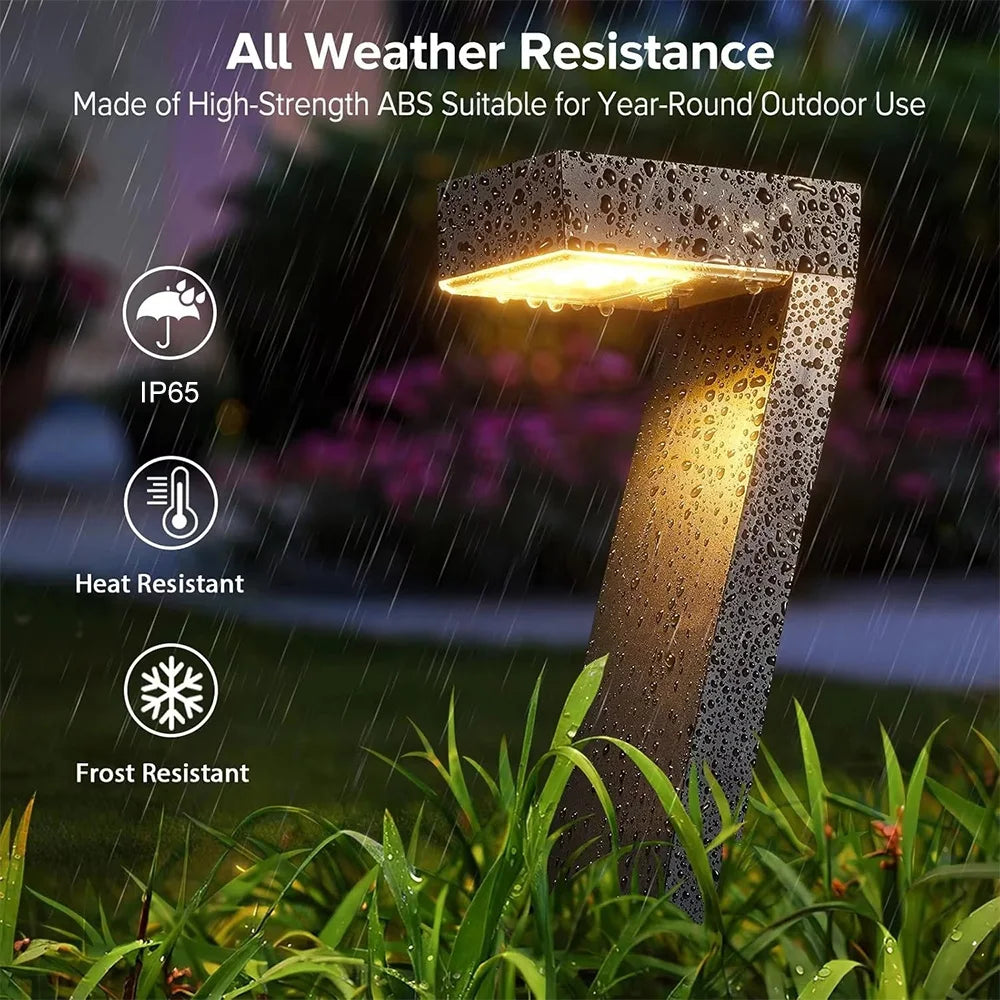 4-Pack Solar Pathway Lights – IP65 Waterproof LED Garden Lights.