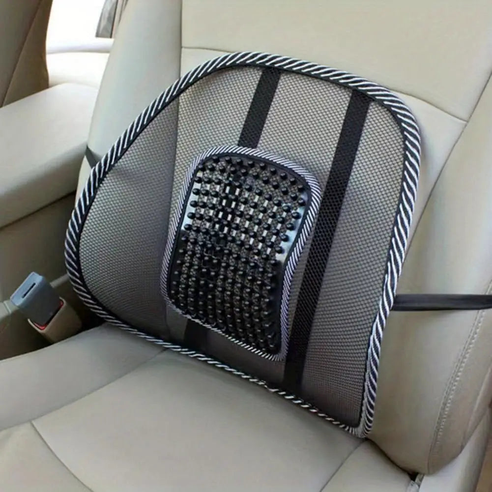 Ergonomic Mesh Back Support Cushion – Breathable Lumbar Chair Support for Car, Home & Office.
