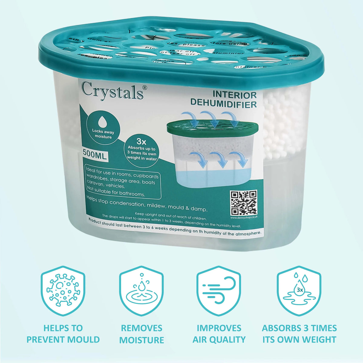 Dehumidifier Damp Trap – Moisture Absorber for Mould & Mildew Prevention.