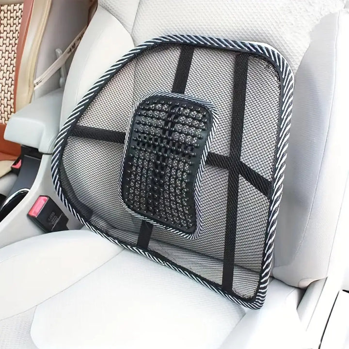 Ergonomic Mesh Back Support Cushion – Breathable Lumbar Chair Support for Car, Home & Office.