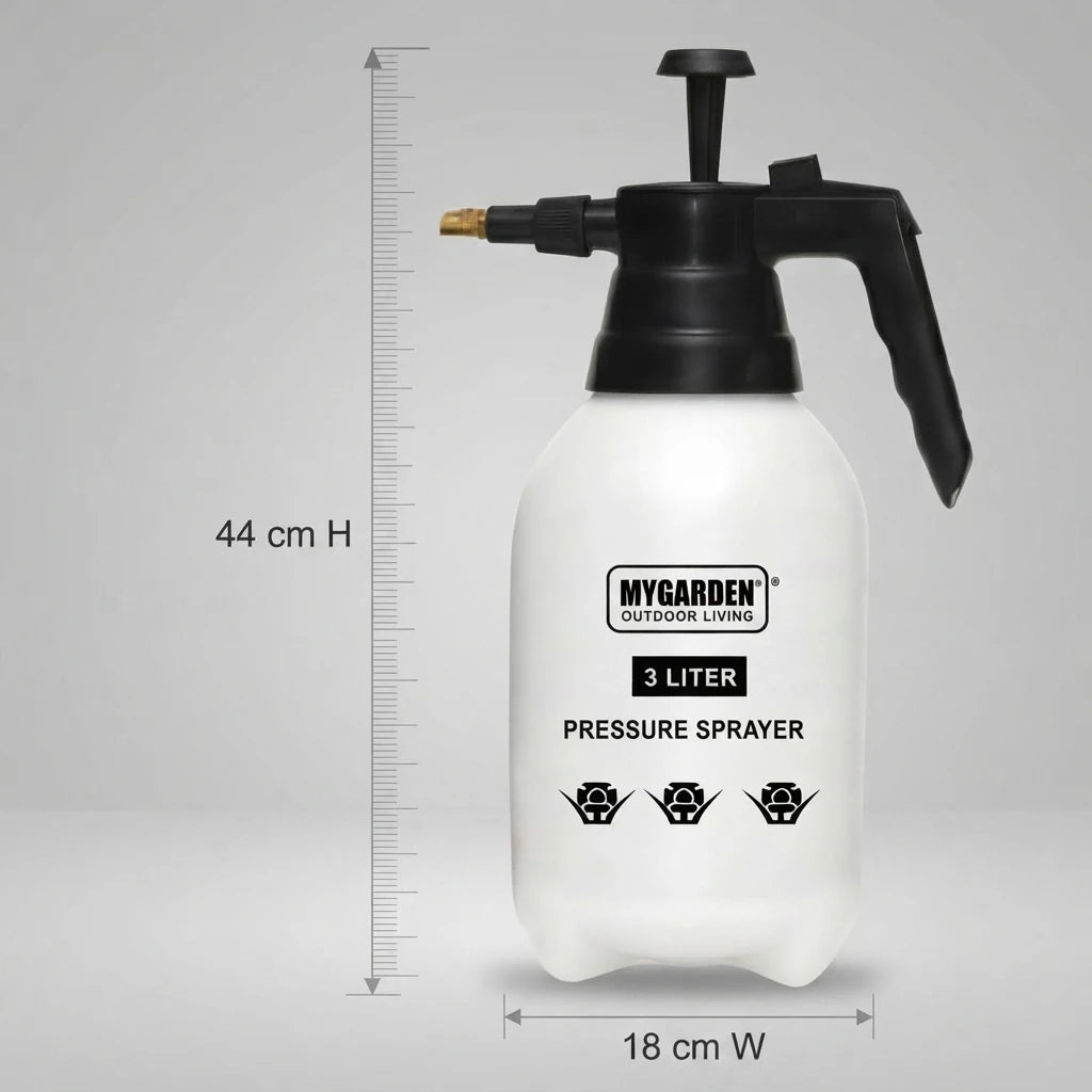 3L Pressure Sprayer – Handheld Garden Pump Sprayer with Adjustable Nozzle.