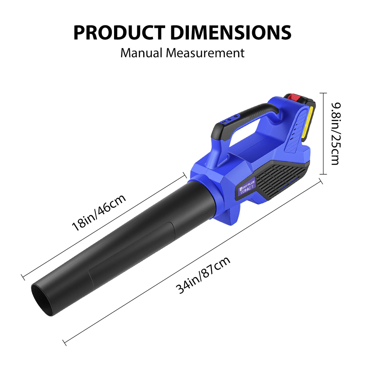 3000W Cordless Leaf Blower – 21V 4000mAh Battery, 6-Speed Adjustable.