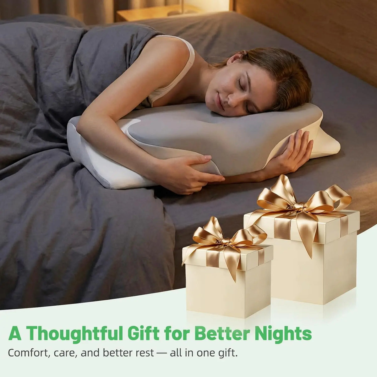 Adjustable Memory Foam Cervical Pillow – Ergonomic Contour Neck Support.