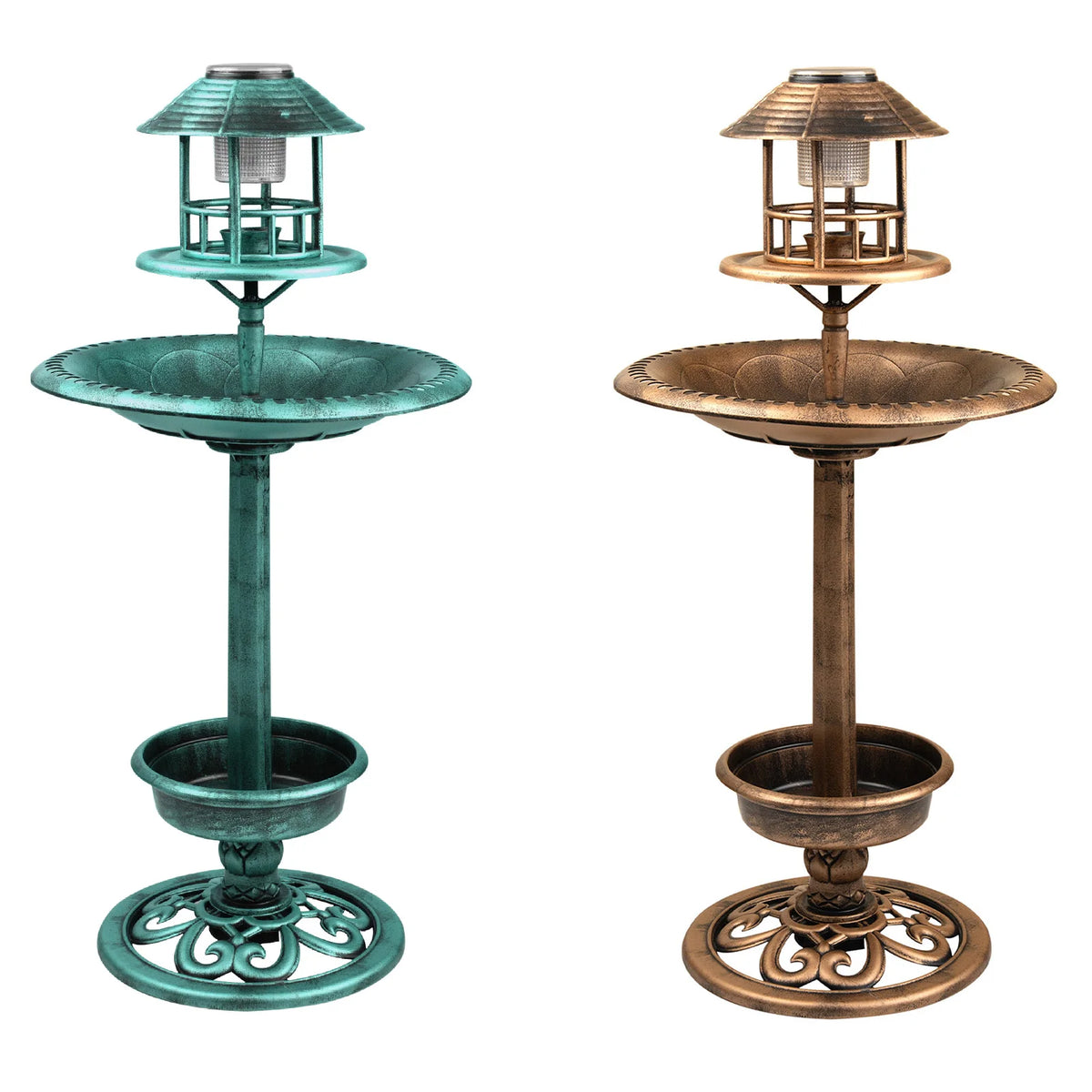 Solar Bird Bath & Feeder – Garden Bird Table with Solar Light.