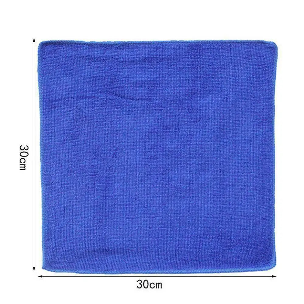 50-Pack Large Microfibre Cleaning Cloths – Soft Car Detailing Towels, Washable Dusting & Polishing Cloths for Auto & Household Use.cleani