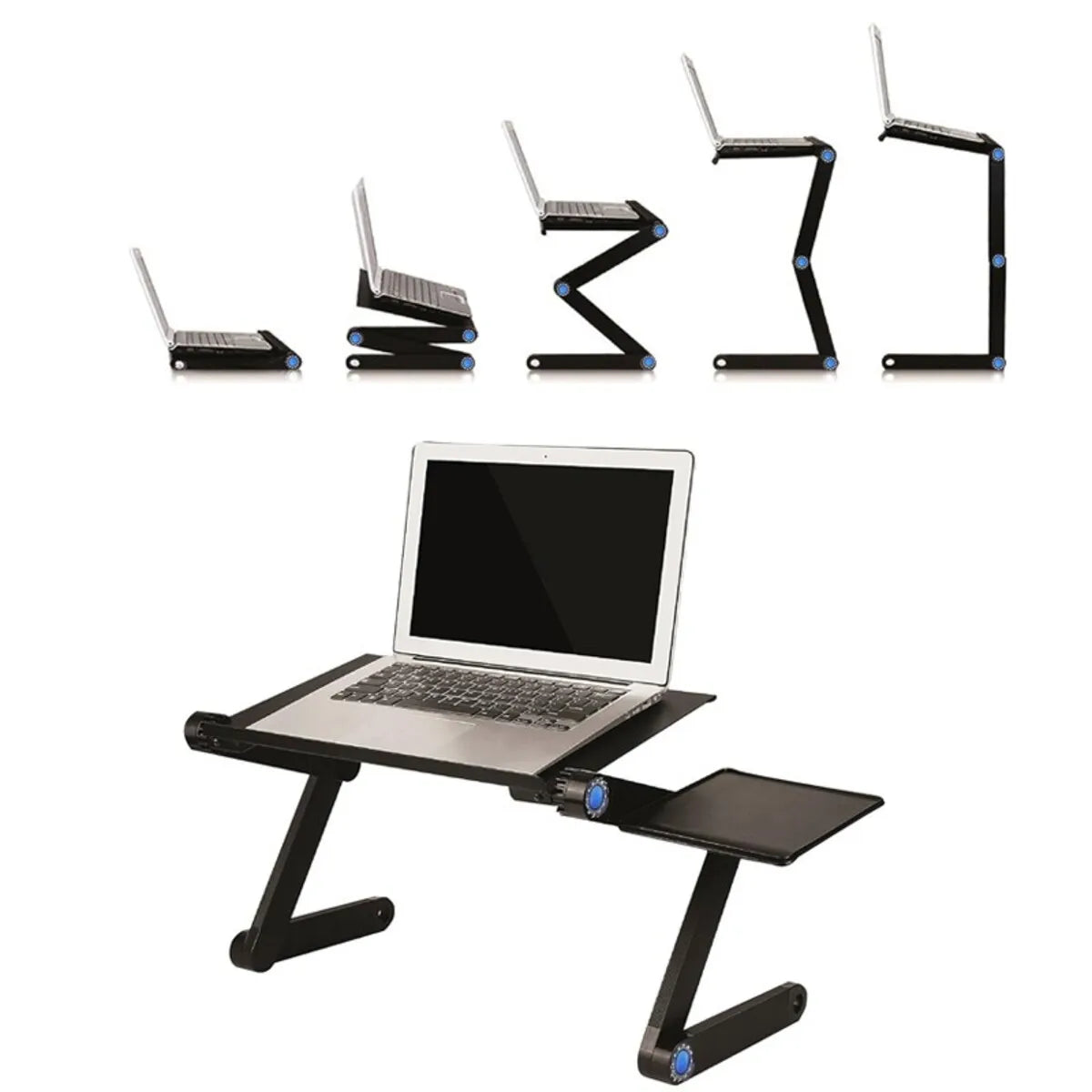 Adjustable Folding Laptop Stand Table – Portable Sofa Lap Desk & Computer Tray.
