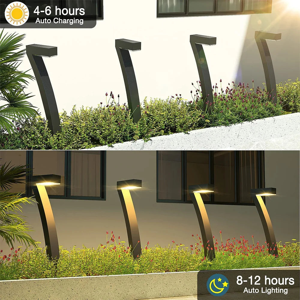 4-Pack Solar Pathway Lights – IP65 Waterproof LED Garden Lights.
