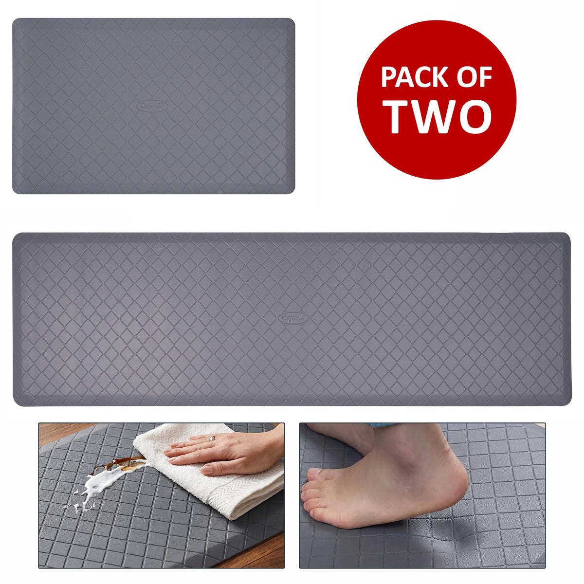 Anti-Fatigue Kitchen Mat – Non-Slip Cushioned Heavy-Duty Standing Floor Mat.