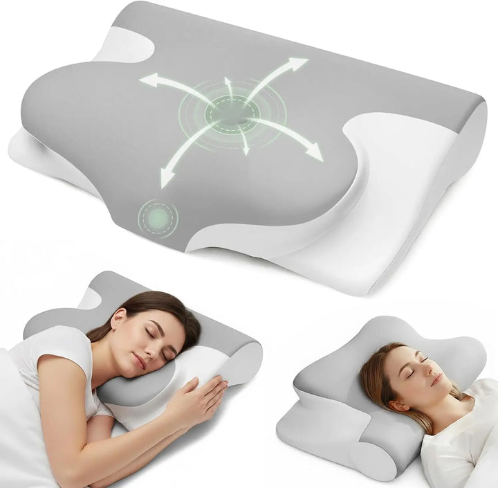 Adjustable Memory Foam Cervical Pillow – Ergonomic Contour Neck Support.