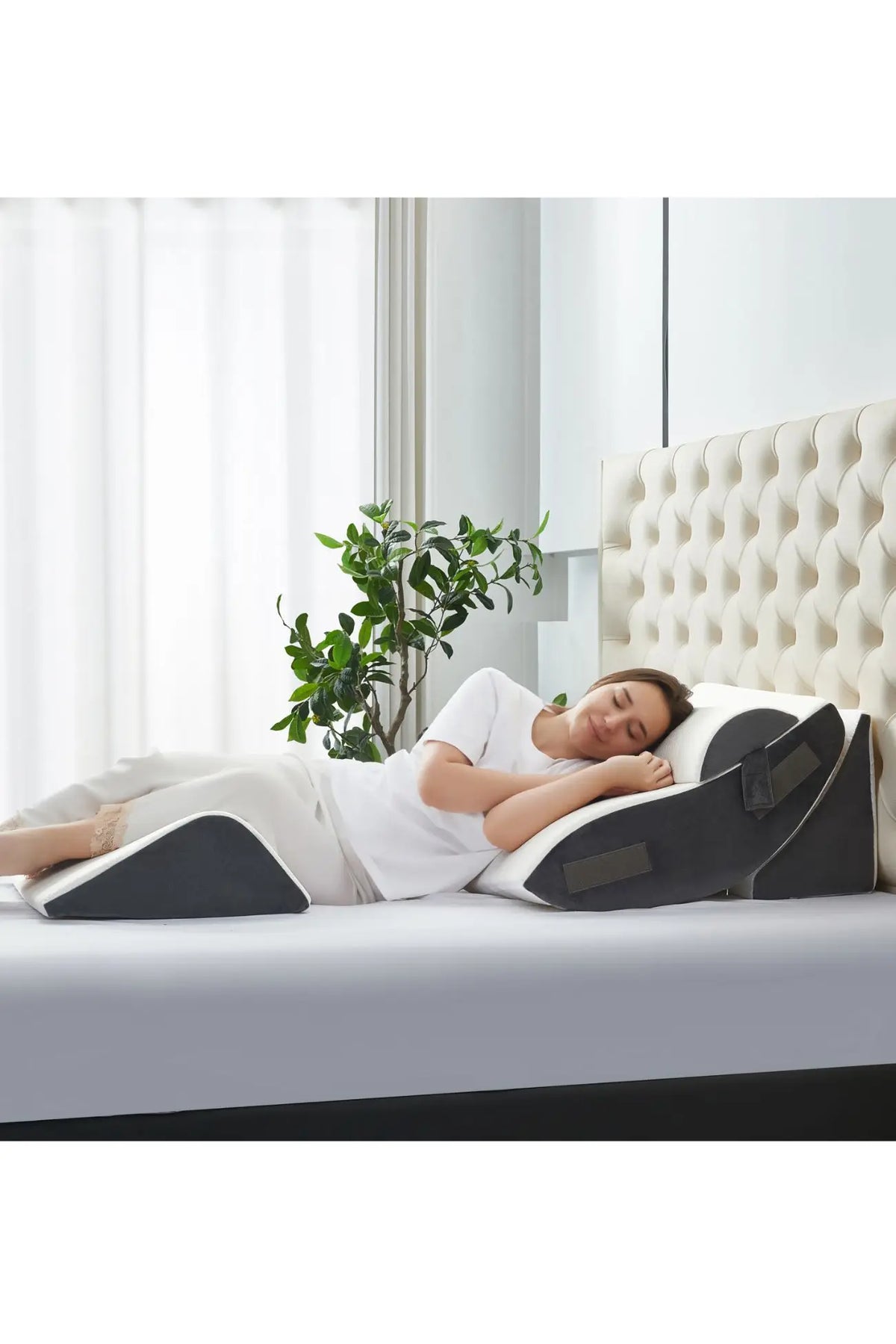 Groundlevel 4 Piece Adjustable Pain Relieving Wedge Pillow Set For Adults