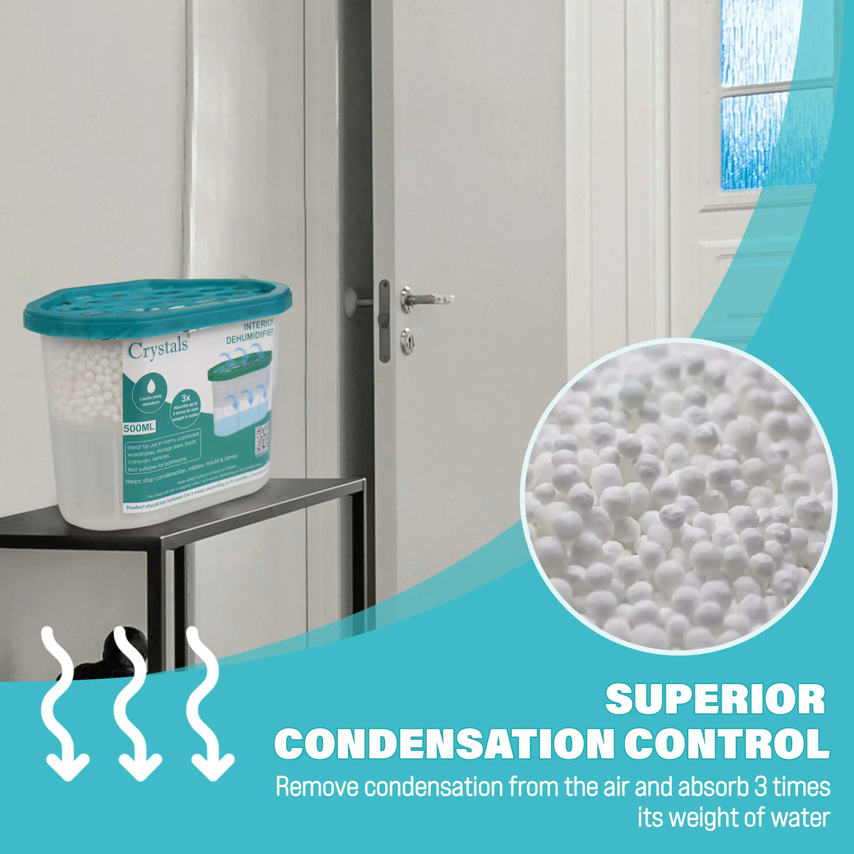 Dehumidifier Damp Trap – Moisture Absorber for Mould & Mildew Prevention.