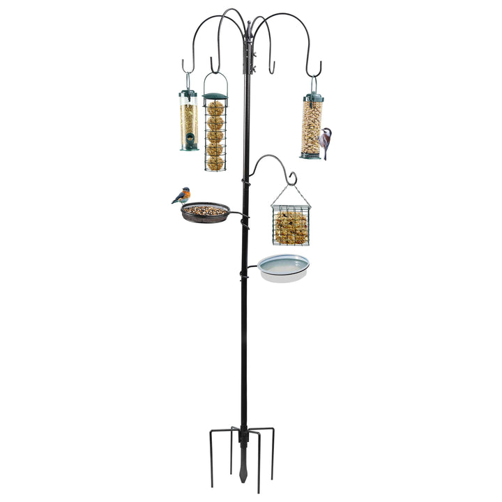 Bird Feeding Station with Water Bath & Stabilizer – Garden Bird Feeder,