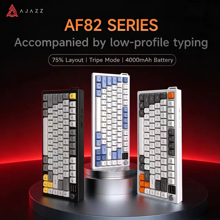Wireless Tri-Mode Mechanical Keyboard – 75% Layout, RGB, Display & Multi-Function Knob.