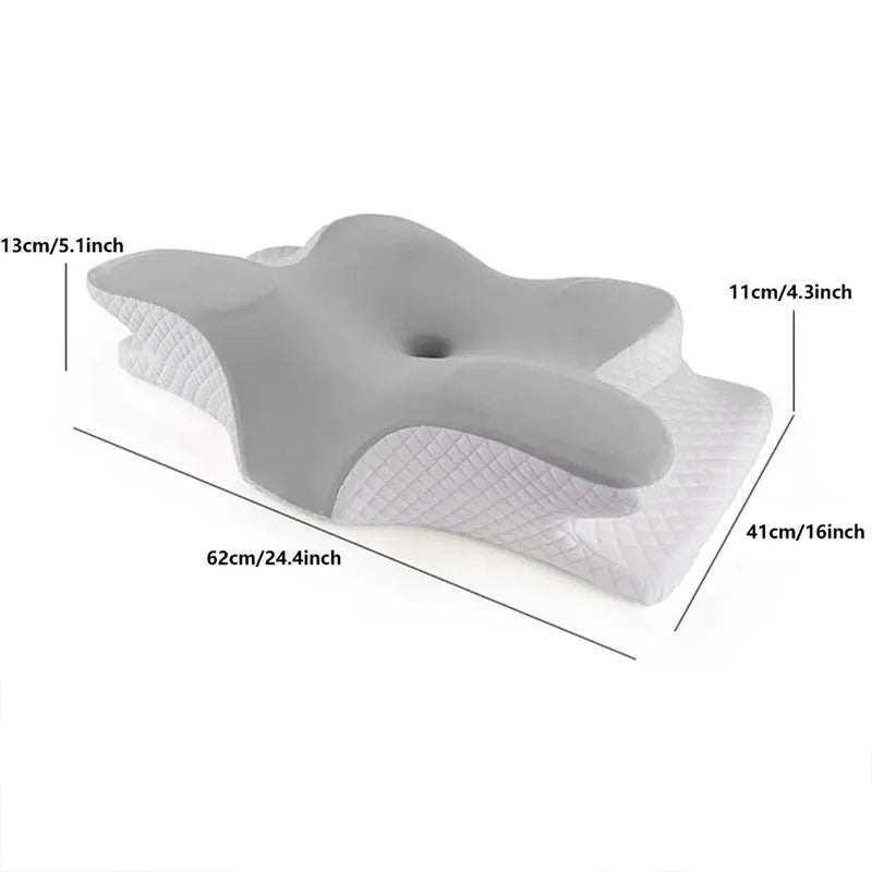 Memory Foam Cervical Pillow – Ergonomic Contoured Neck & Head Support Pillow for Sleeping.