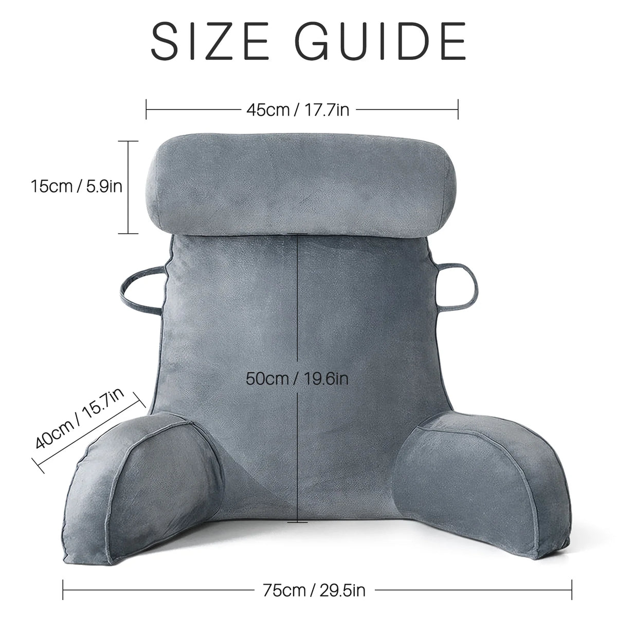 Reading Cushion for Bed and Sofa, Reading Cushion with Backrest for Adults, Seat Cushion with Backrest, Back Support, Suitable for Watching TV, Reading and Playing with Mobile Phones in Bed