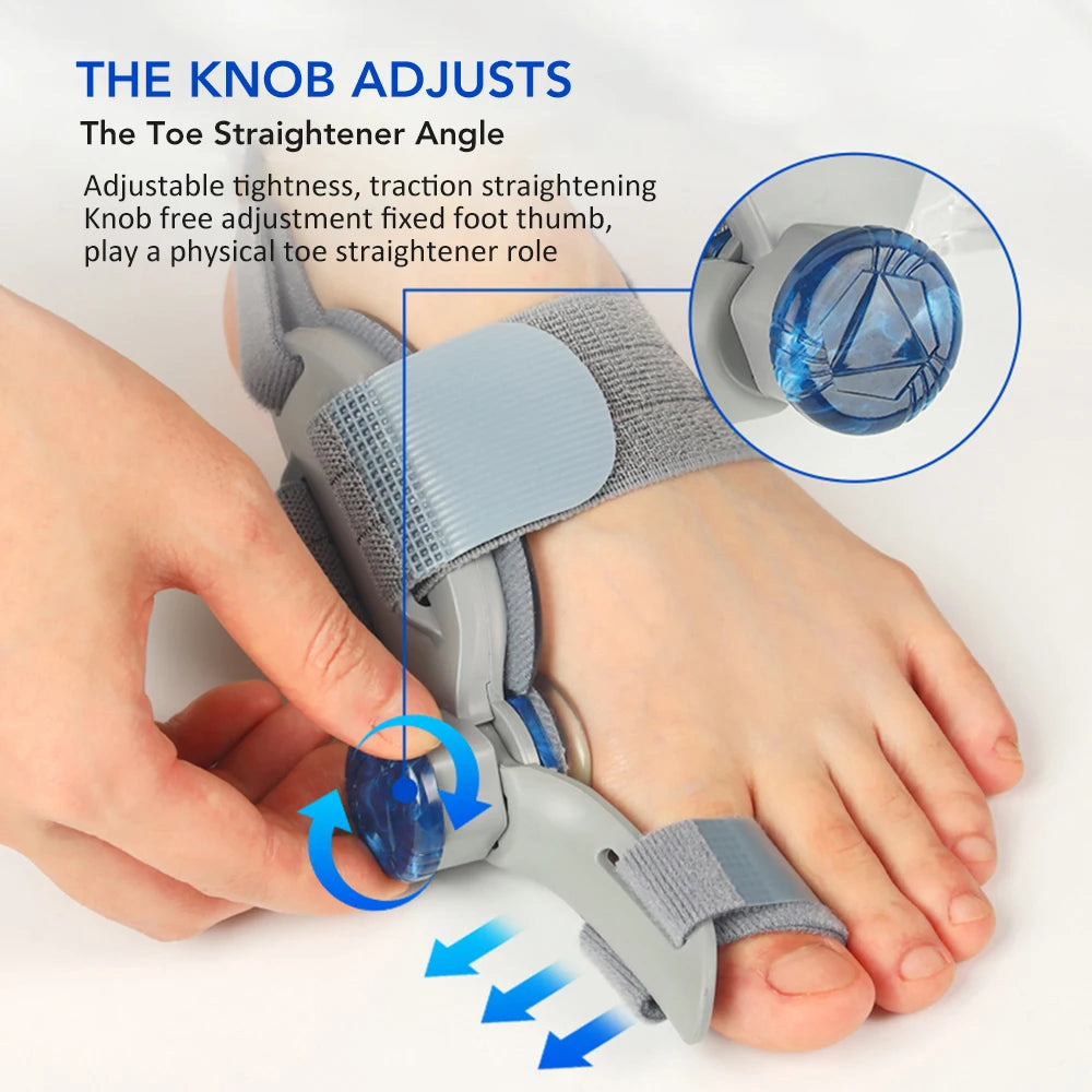 Adjustable Bunion Corrector with Rotatable Toe Separator – Unisex.