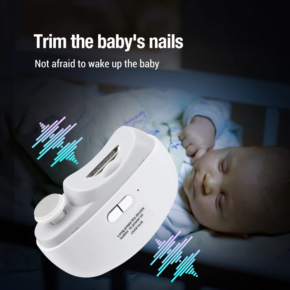 Electric Nail Clipper – Automatic Nail Trimmer with Grinding & Polishing, LED Light, Rechargeable Manicure Tool for Adults & Babies.