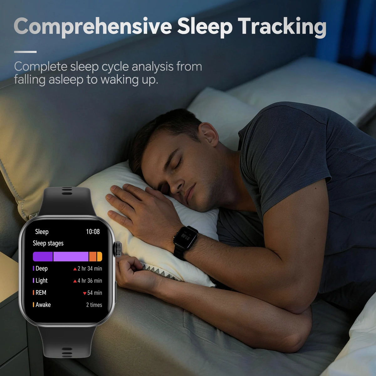 1.85" AMOLED Smartwatch with Bluetooth Calling, 14-Day Battery, 109 Sports Modes & 24/7 Health Tracking.