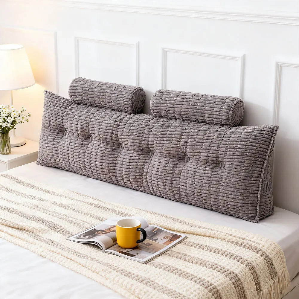 Voltsify Triangle Wedge Backrest Pillow – Headboard Support Cushion for Bed & Sofa.