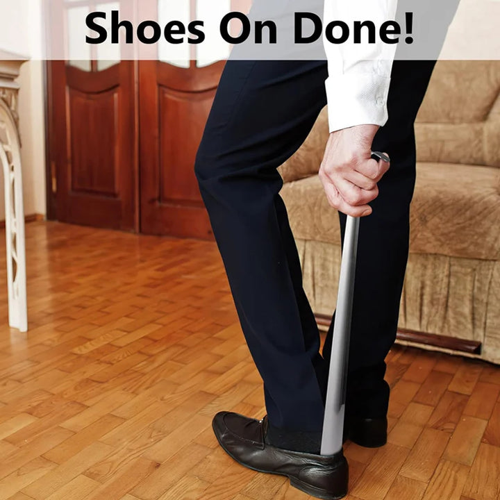 Long Handled Metal Shoe Horn (52cm)