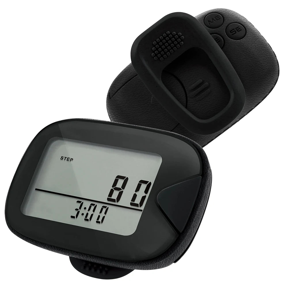 Clip-On Walking Pedometer – Portable Step Counter with LCD Display for Walking & Running.