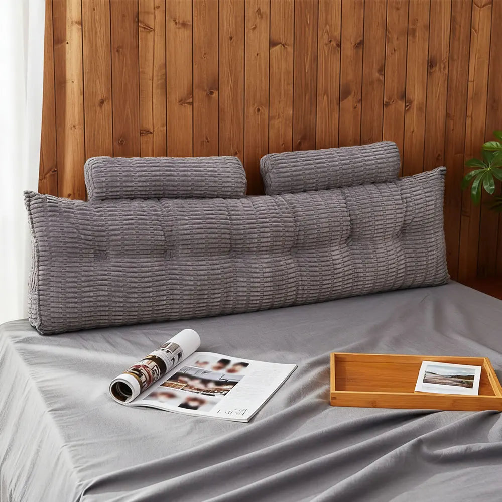 Voltsify Triangle Wedge Backrest Pillow – Headboard Support Cushion for Bed & Sofa.