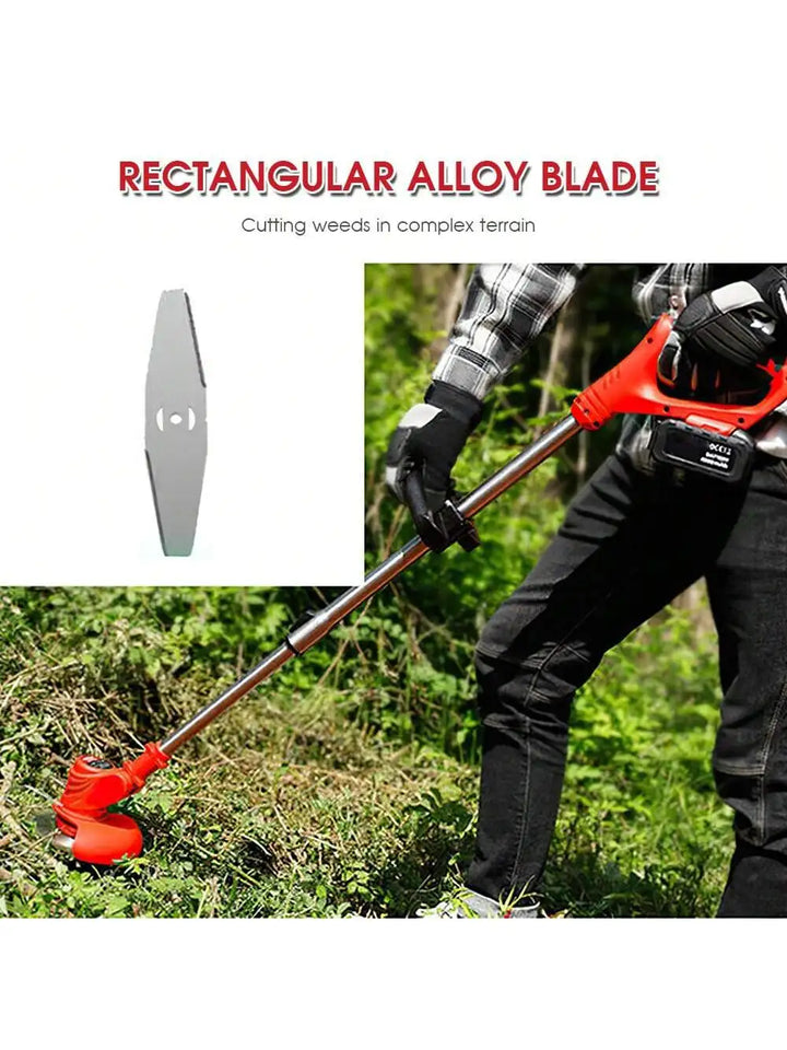 21V Cordless Electric Weeder – 800W Garden Grass Trimmer with Adjustable Telescopic Handle & Multi-Blade Cutter.