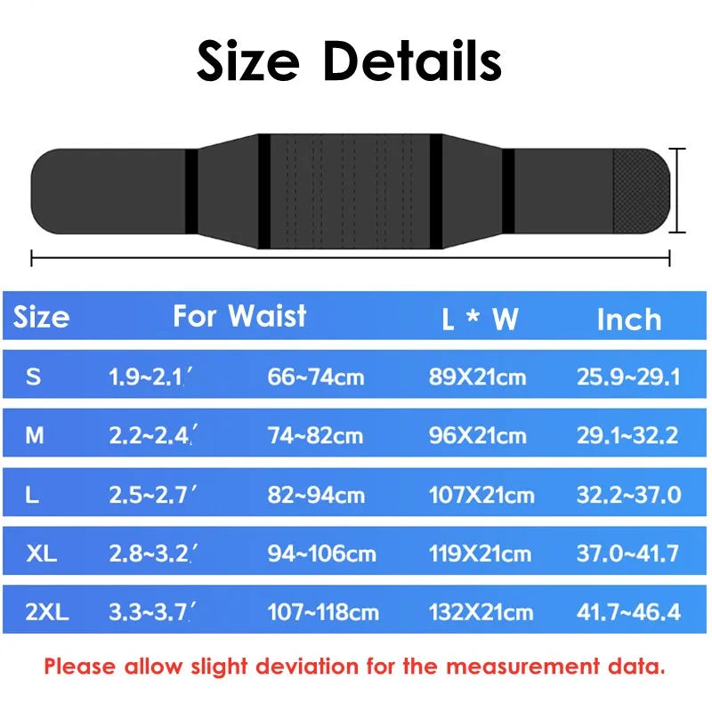 Neoprene Lower Back Support Belt – Adjustable Lumbar Brace for Men & Women, Everyday Back Support.