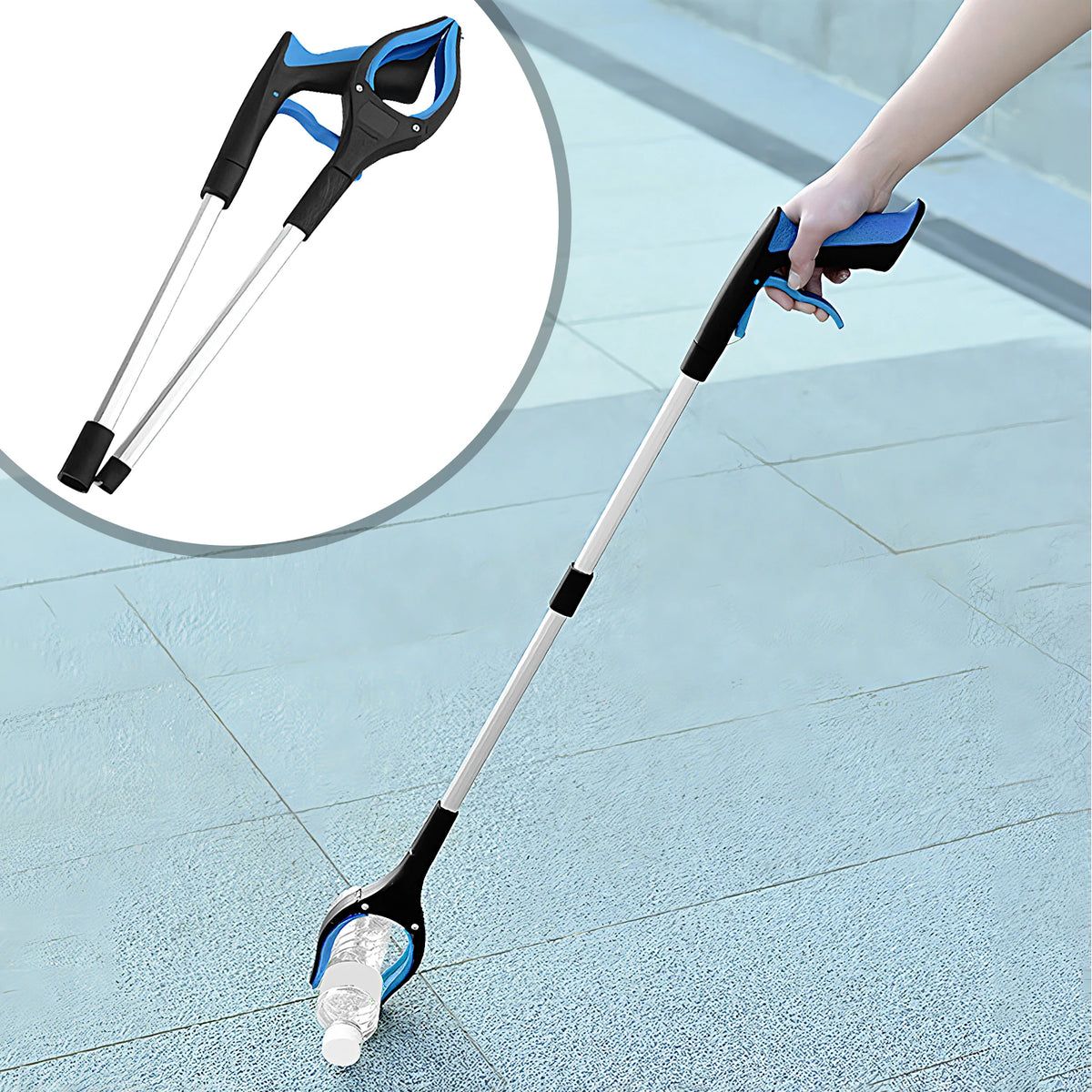 Extra-Long Foldable Grabber Tool – Multi-Angle Reacher & Garbage Picker.