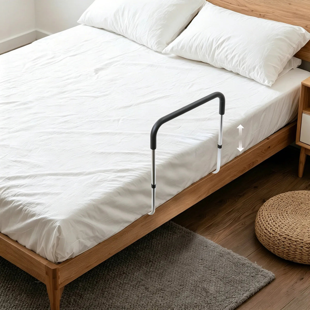 Elderly Bedside Safety Rail – Anti-Fall Bed Guardrail & Getting-Up Grab Bar for Adults.