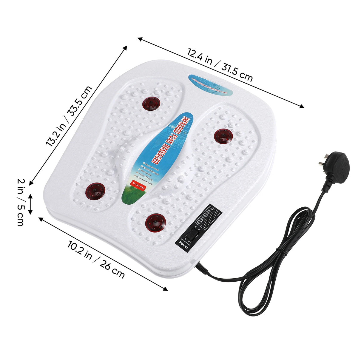Vital Leg. Electric Foot Massager with Heat & Vibration – Infrared Foot Relaxation Device.