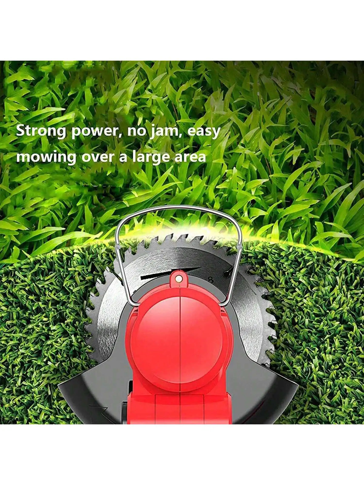 21V Cordless Electric Weeder – 800W Garden Grass Trimmer with Adjustable Telescopic Handle & Multi-Blade Cutter.