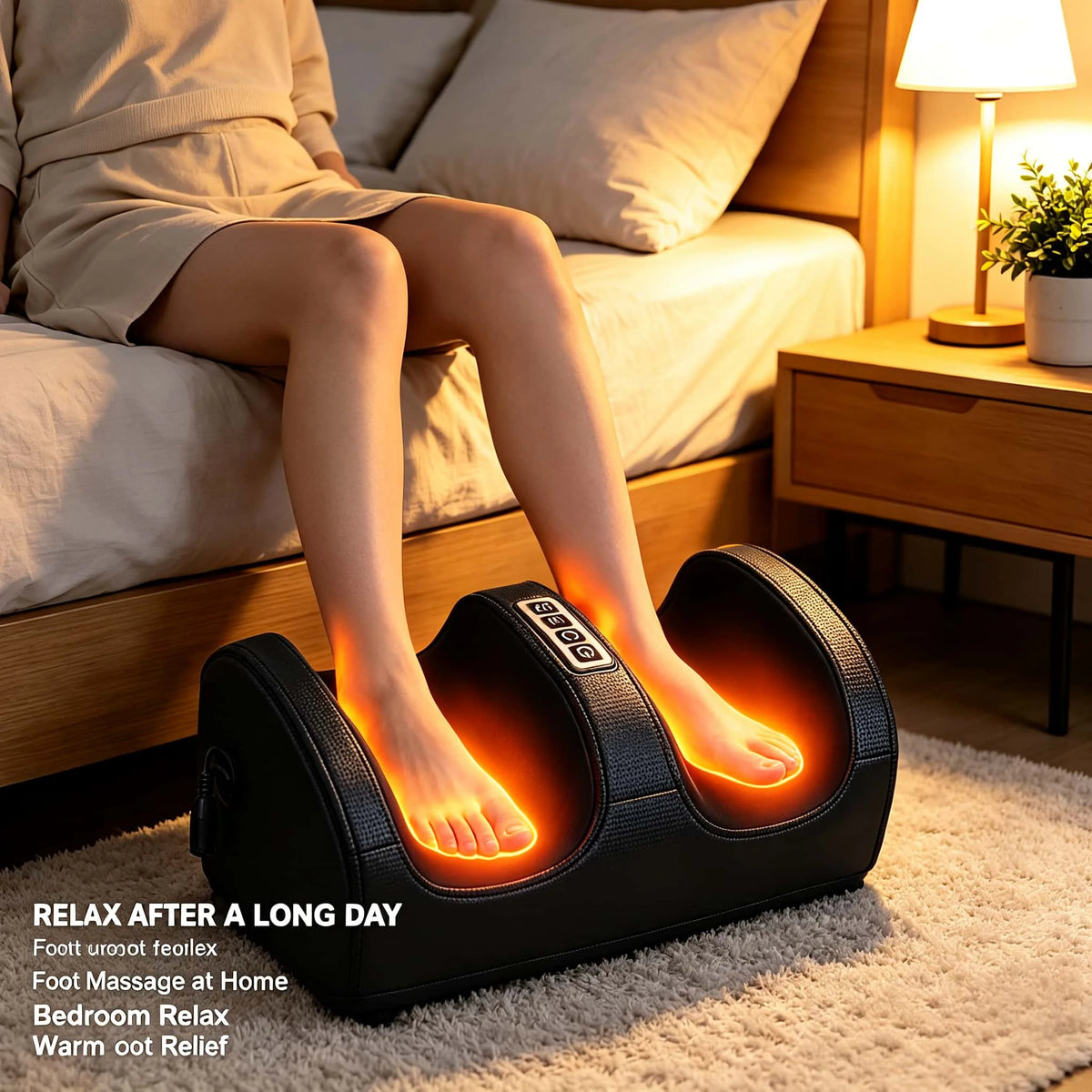 Electric Shiatsu Foot & Leg Massager with Heat – 3 Intensity Levels.