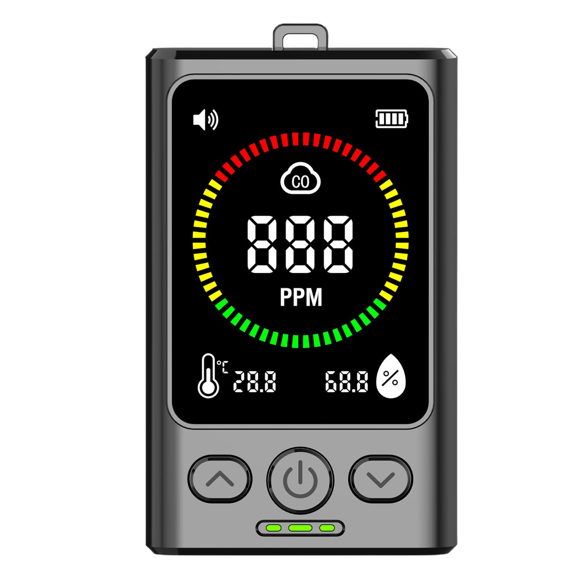 3-in-1 Carbon Monoxide Detector – Rechargeable CO Alarm with LCD Display for Homes.