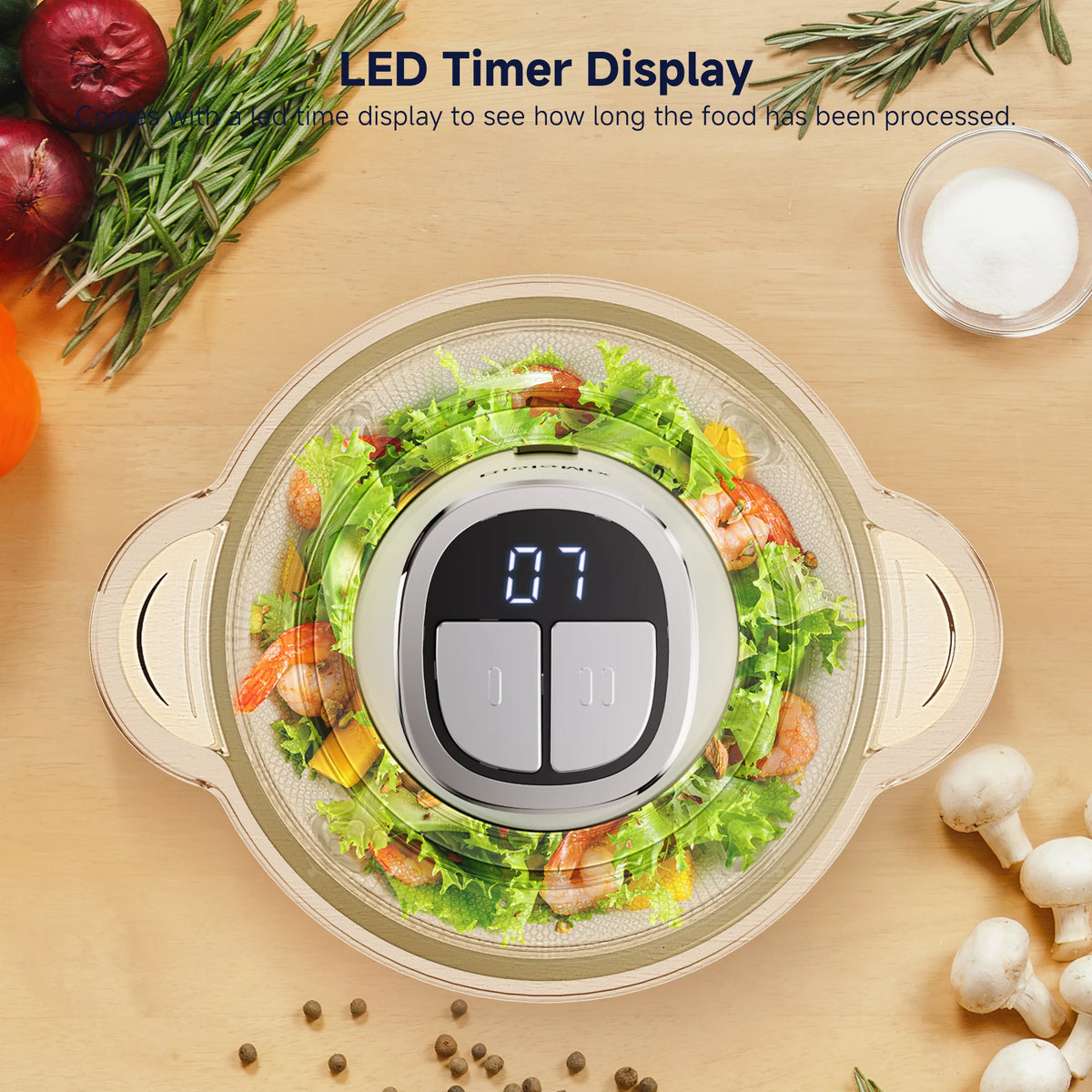 Mini Electric Food Chopper | 2-Bowl Food Processor with 4 Bi-Level Blades for Meat, Vegetables, Onions & Baby Food