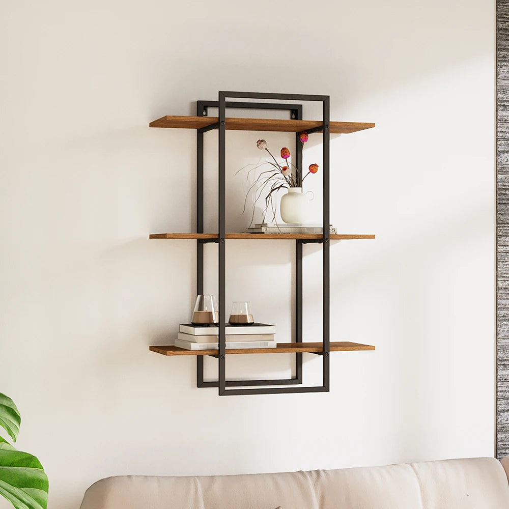 Voltsify 3-Tier Modern Wall-Mounted Floating Shelves.