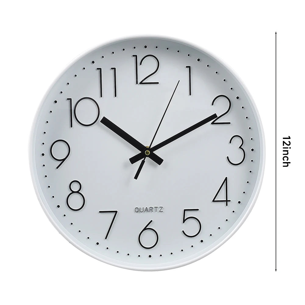 12-Inch Non-Ticking Wall Clock.