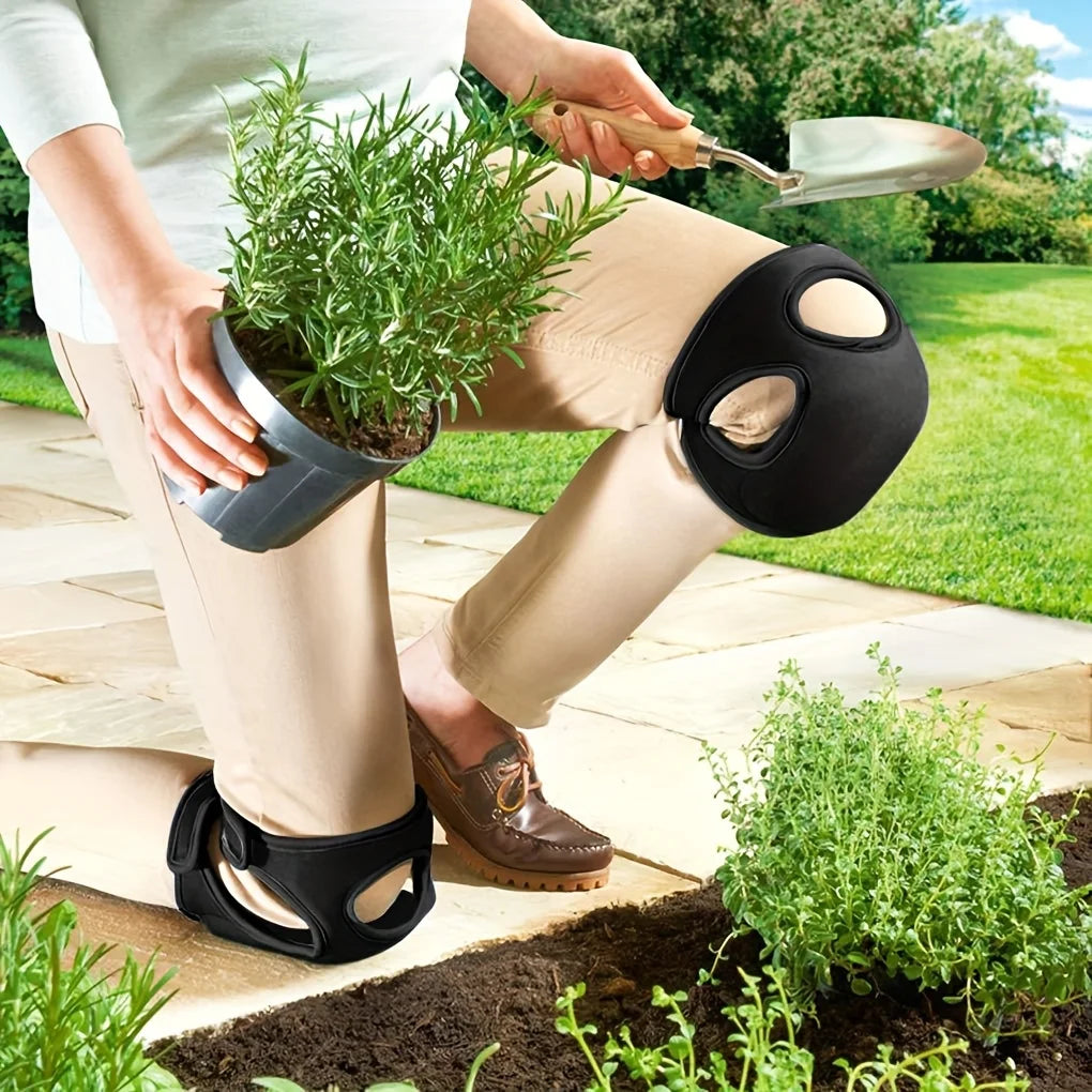2-Pack Extra-Thick Memory Foam Gardening Knee Pads – Adjustable Strap & Non-Slip Protection.