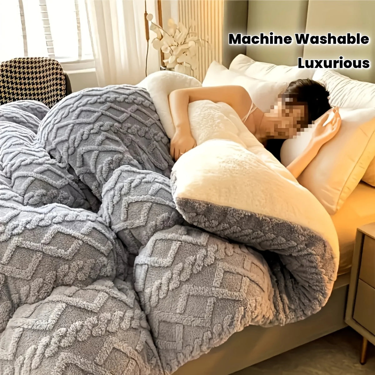 Winter Milk Velvet Comforter – Thick & Warm Anti-Static Blanket, Cozy Heavyweight Bedding.