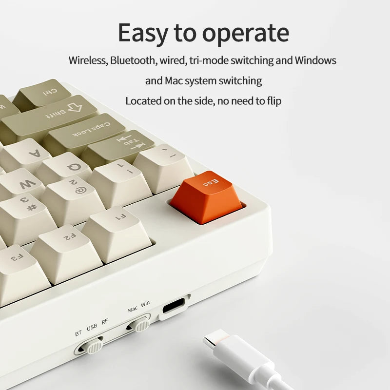 AJAZZ AK35I V3 104-Key Gasket Mechanical Keyboard – TFT Display, RGB, Hot-Swap & Tri-Mode.