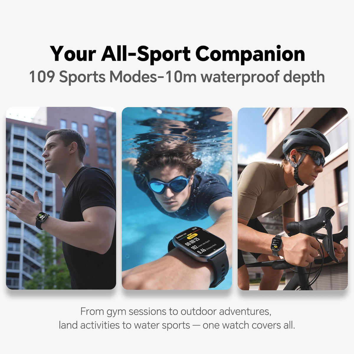 1.85" AMOLED Smartwatch with Bluetooth Calling, 14-Day Battery, 109 Sports Modes & 24/7 Health Tracking.
