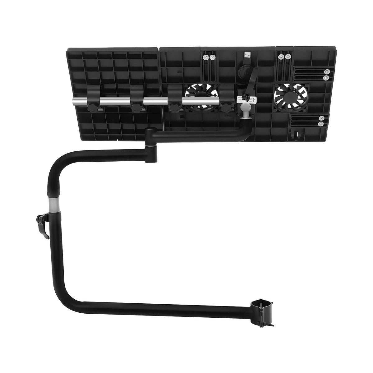 Laptop Stand with Dual Cooling Fans & USB Port – Adjustable Desk.