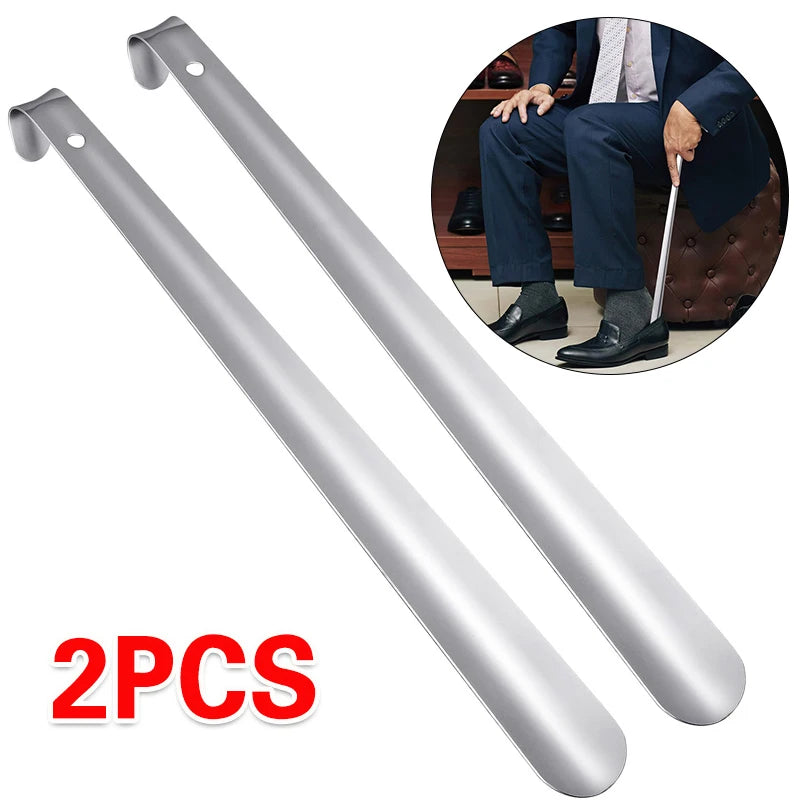 Long Handled Metal Shoe Horn (52cm)