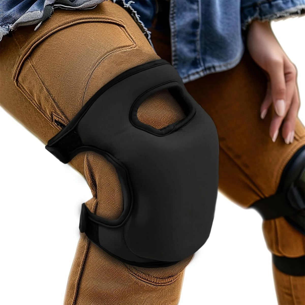 2-Pack Extra-Thick Memory Foam Gardening Knee Pads – Adjustable Strap & Non-Slip Protection.
