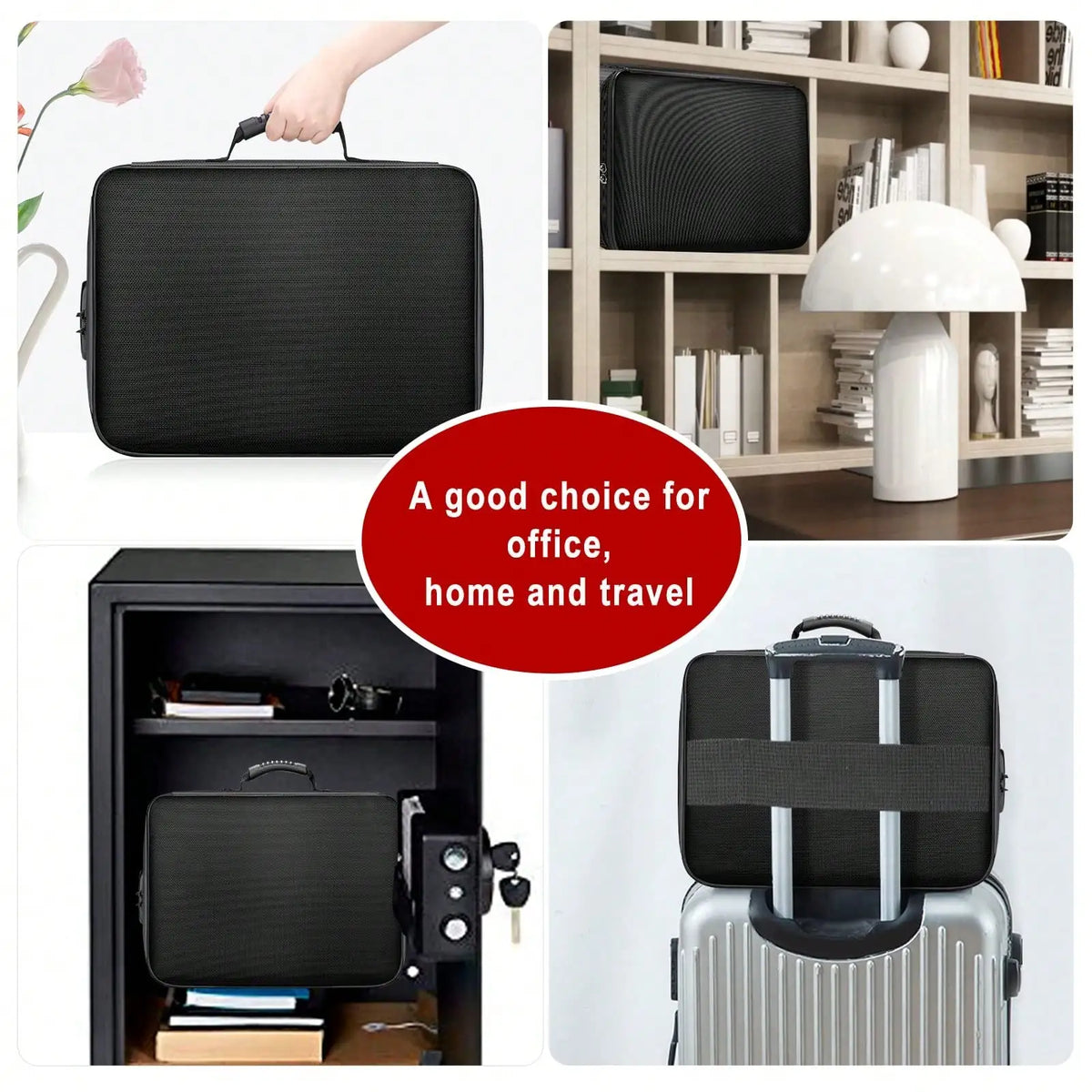 Fireproof Document Box with Lock – 3-Layer Water-Resistant File Organizer for Home & Office.