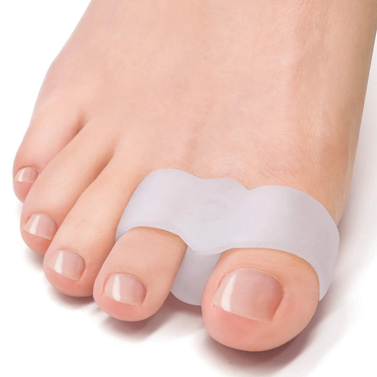 Soft Silicone Toe Separators with Adjustable Big Toe Ring – Reusable Bunion Support.