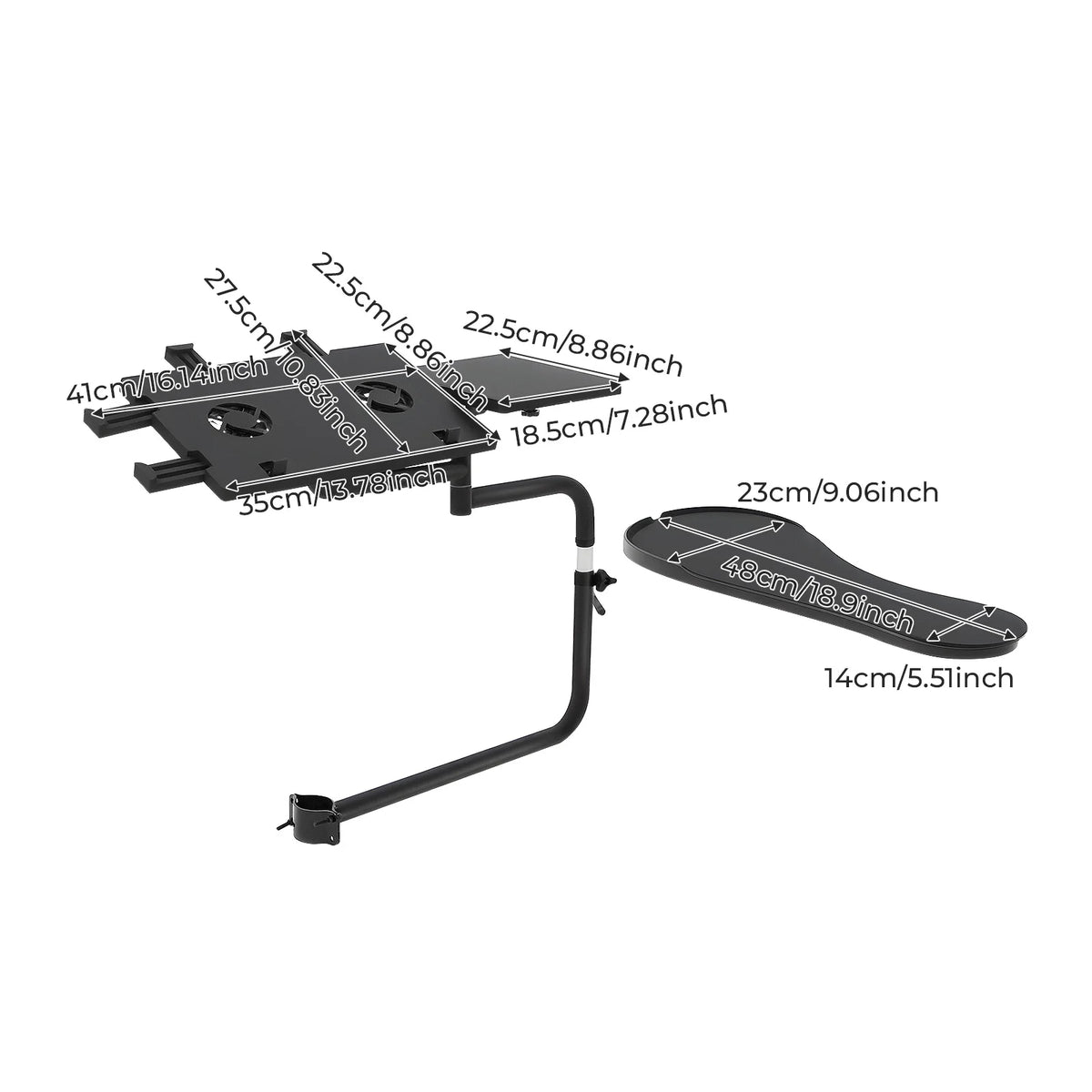 Laptop Stand with Dual Cooling Fans & USB Port – Adjustable Desk.